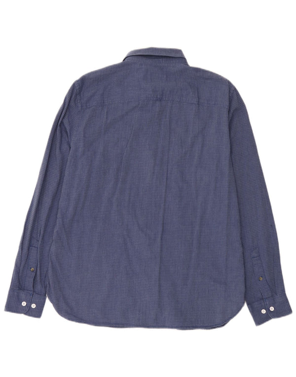 Timberland Camisa Slim Fit para Hombre Algodón con Manchas Azul Marino Grande