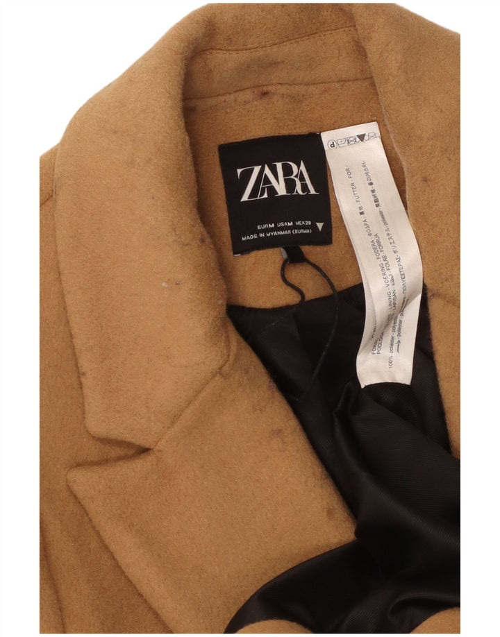 Zara Mujer Abrigo UK 44 Medio Beige