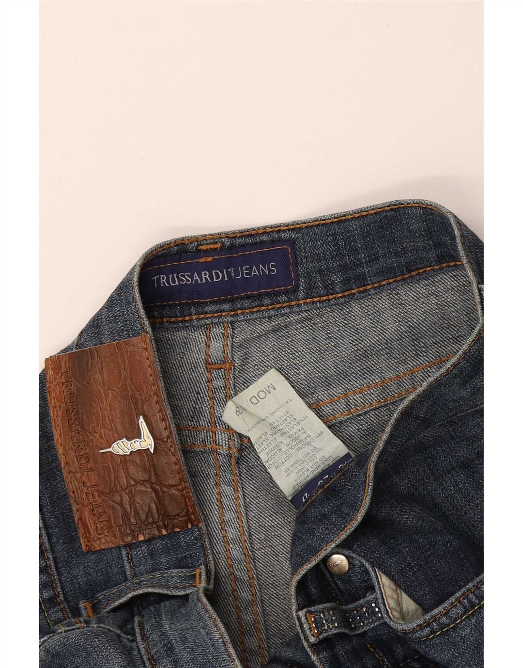 Vaqueros Trussardi Mujer Rectos W27 L27 Azul Algodón