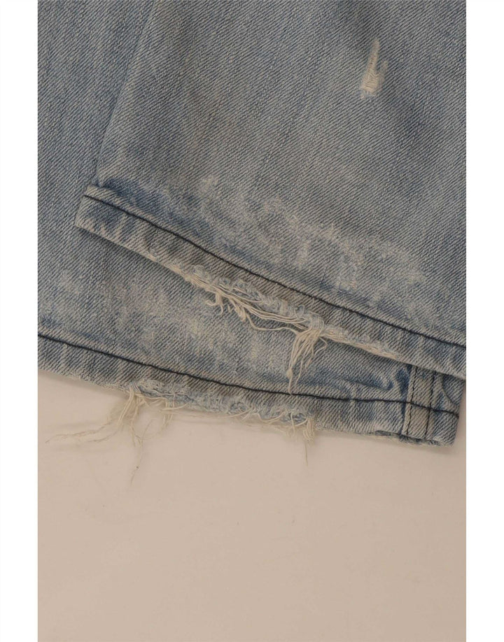 Vaqueros rectos desgastados Clark para mujer Lee W29 L32 Algodón azul