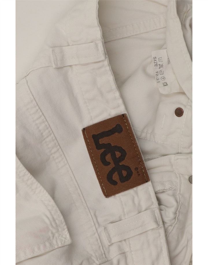Lee Jeans acampanados para mujer US 12 Large W31 L29 Algodón blanco