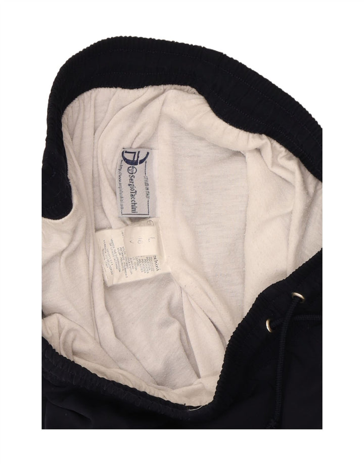 SERGIO TACCHINI Womens Tracksuit Trousers UK 14 Large  Navy Blue Polyester Vintage Sergio Tacchini and Second-Hand Sergio Tacchini from Messina Hembry 
