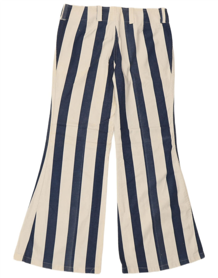 VINTAGE Pantalones casuales de cintura alta para mujer IT 48 XL W34 L31 Azul Retro