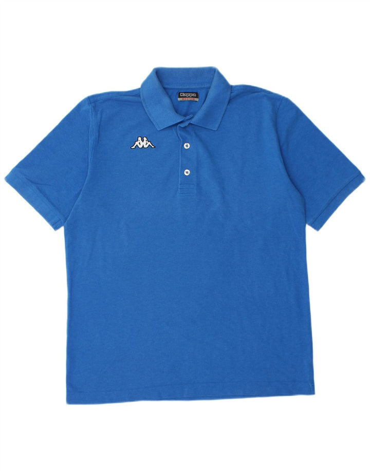 KAPPA Mens Polo Shirt Medium Blue Cotton