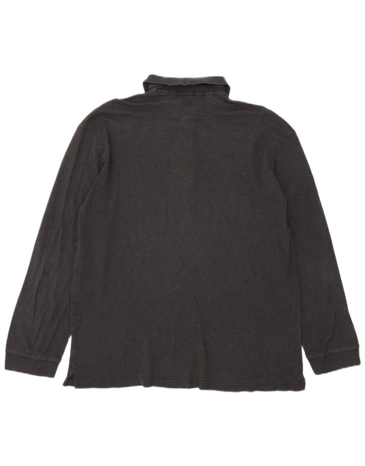 Hugo Boss Polo de manga larga para hombre 2XL Gris