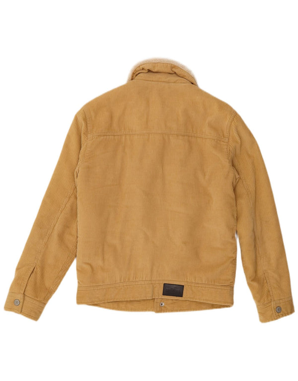 Hollister Chaqueta de pana Sherpa para hombre Reino Unido 34 XS Algodón beige