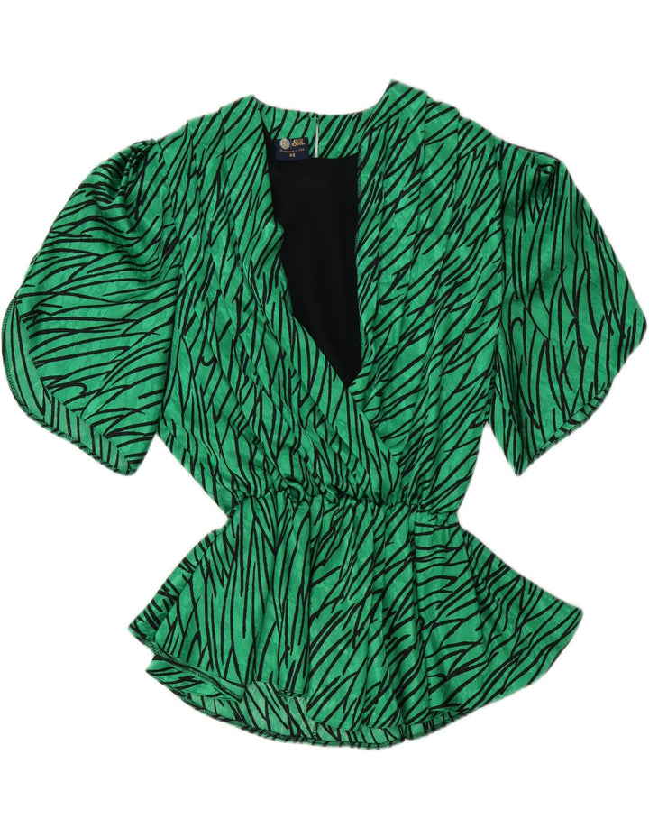 Blusa C&A Mujer Top EU 46 XL Verde Rayas