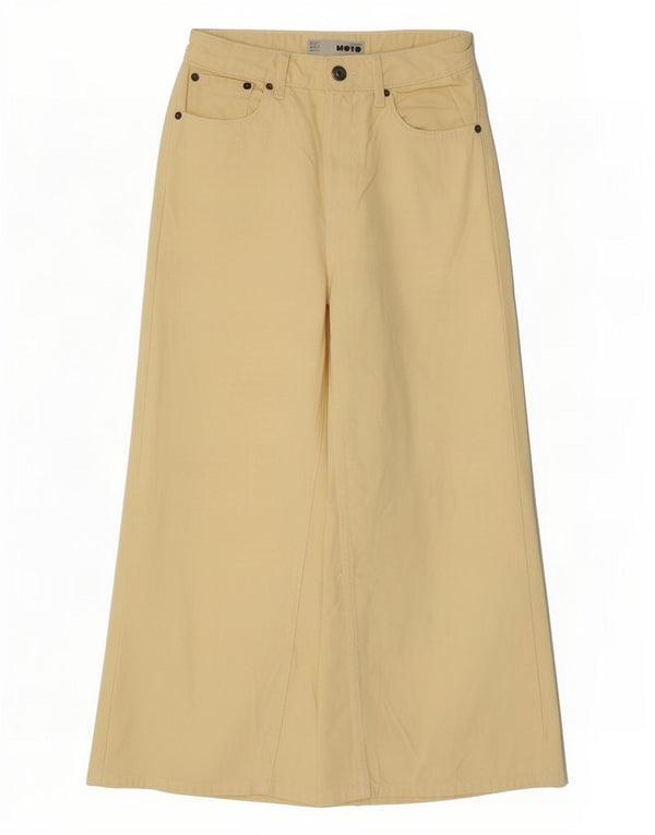 Vaqueros de pernera ancha y talle alto para mujer Topshop W25 L23 Algodón amarillo