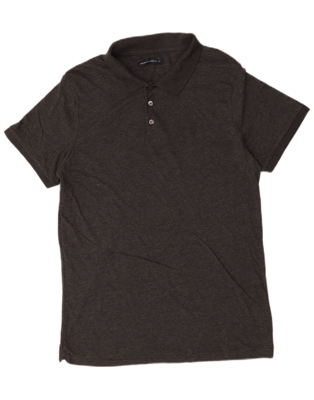 French Connection Polo para hombre XL de algodón moteado gris