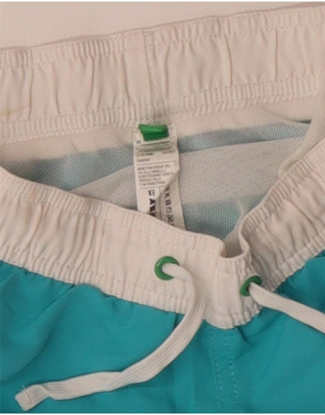 BENETTON Bañador con estampado gráfico para niños 8-9 años Azul Colorblock