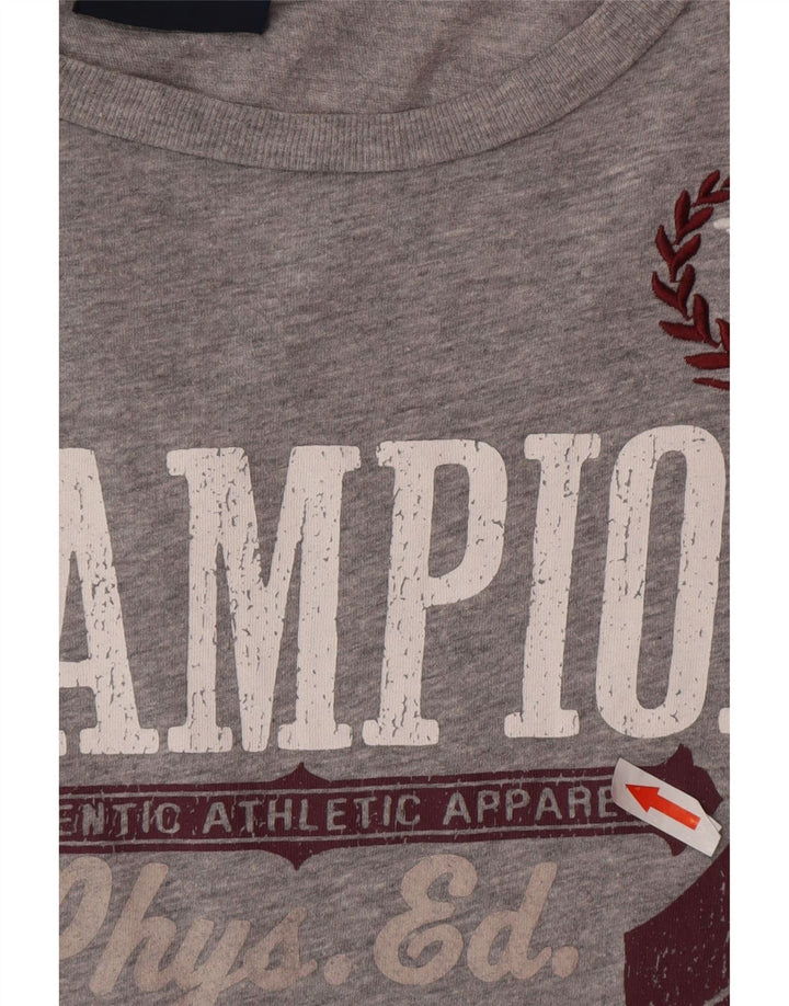 Champion Rochester Graphic Camiseta para hombre, talla grande, algodón gris