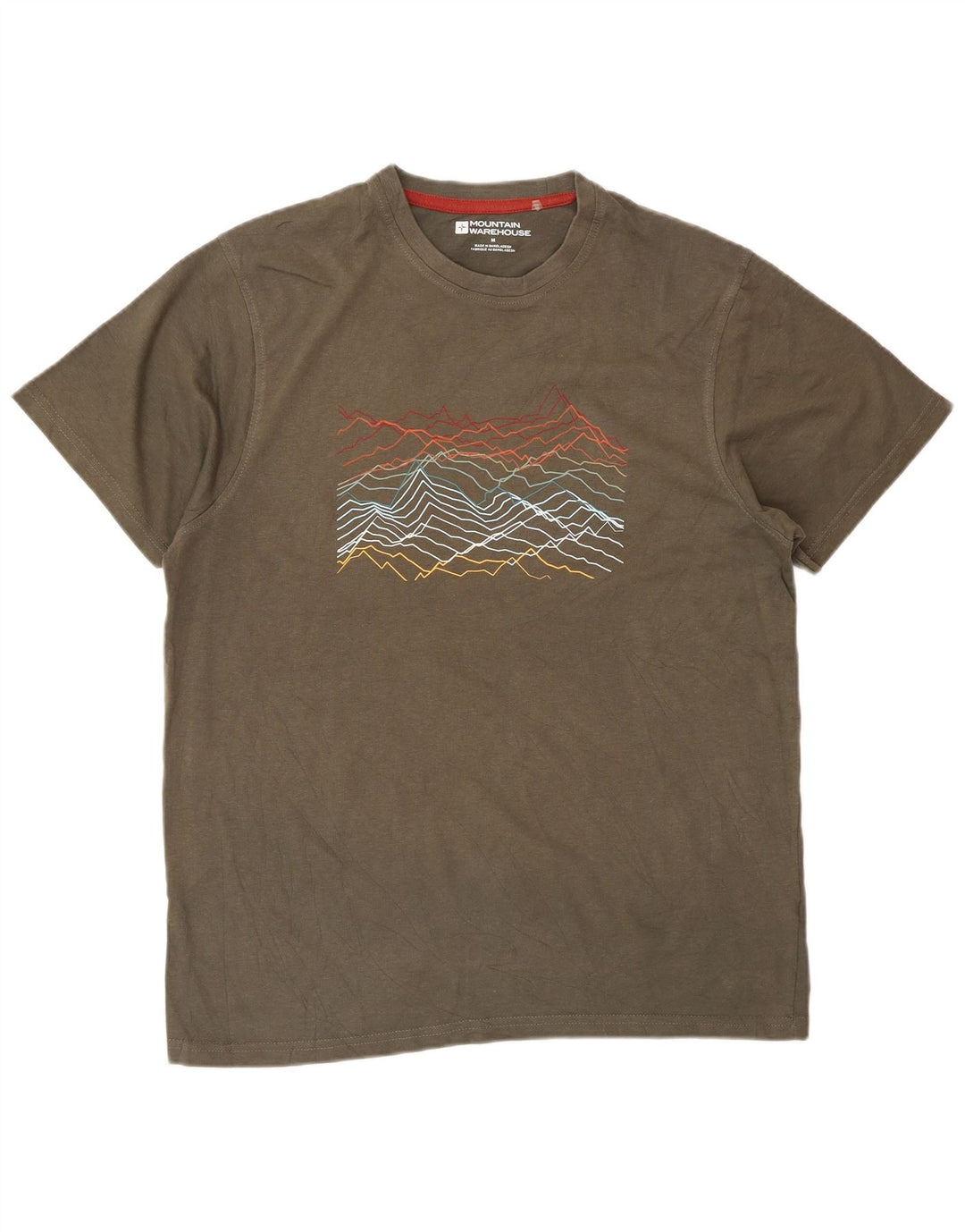 Camiseta con gráfico para hombre de Mountain Warehouse Camiseta mediana de algodón caqui