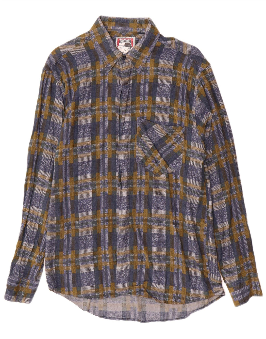 AZZURRA Camisa De Franela Mediana De Viscosa A Cuadros Multicolor