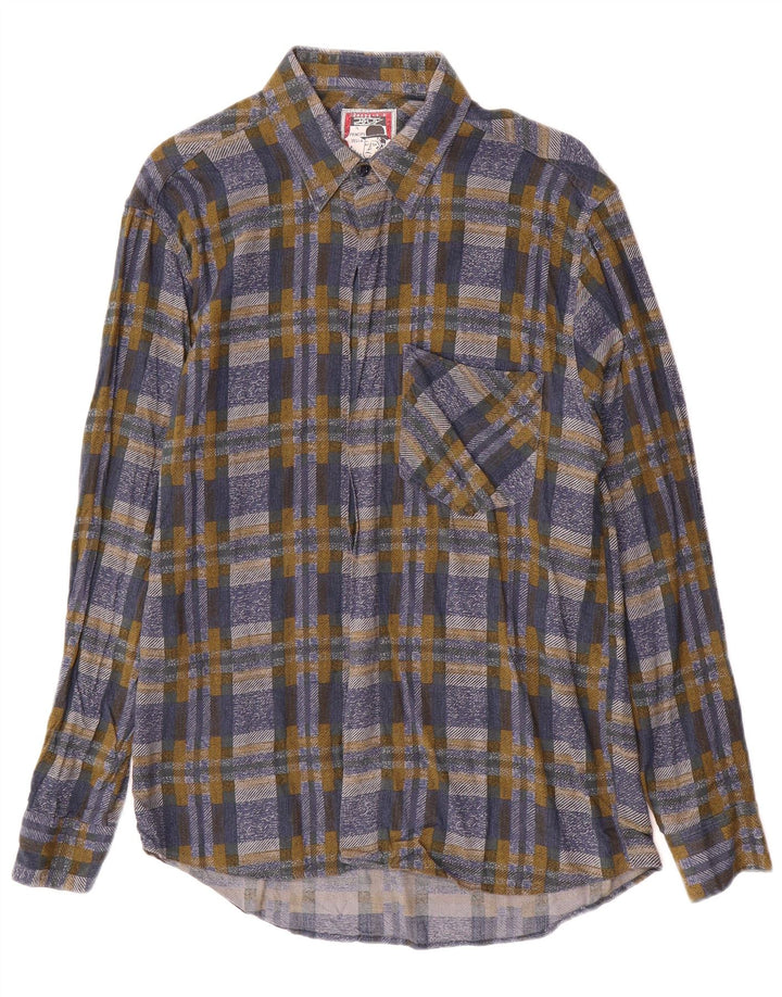 AZZURRA Camisa De Franela Mediana De Viscosa A Cuadros Multicolor