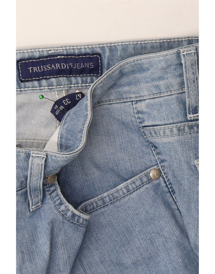TRUSSARDI Womens Straight Jeans W31 L27 Blue Cotton Vintage Trussardi and Second-Hand Trussardi from Messina Hembry 