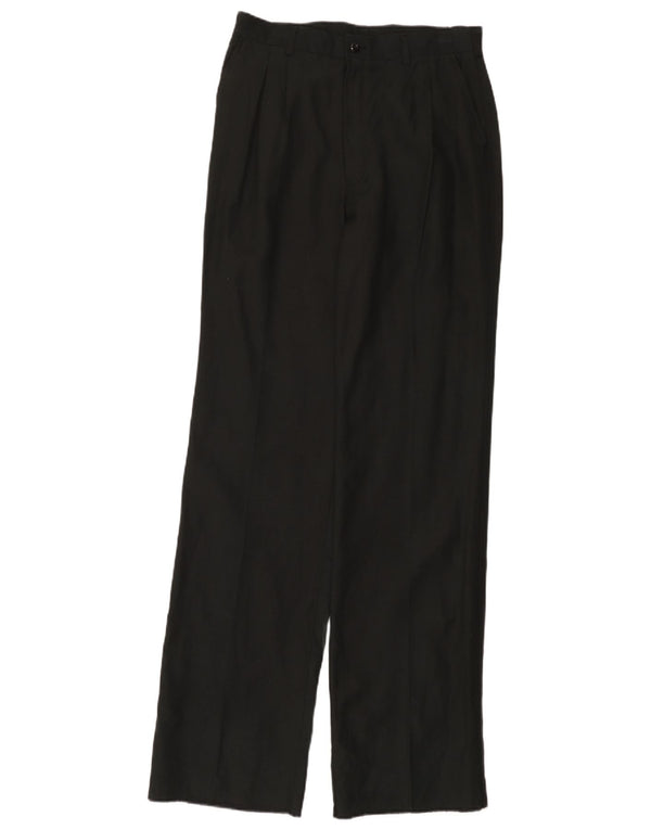 Vintage Hombres Pegged Chino Pantalones W30 L36 Viscosa Negra