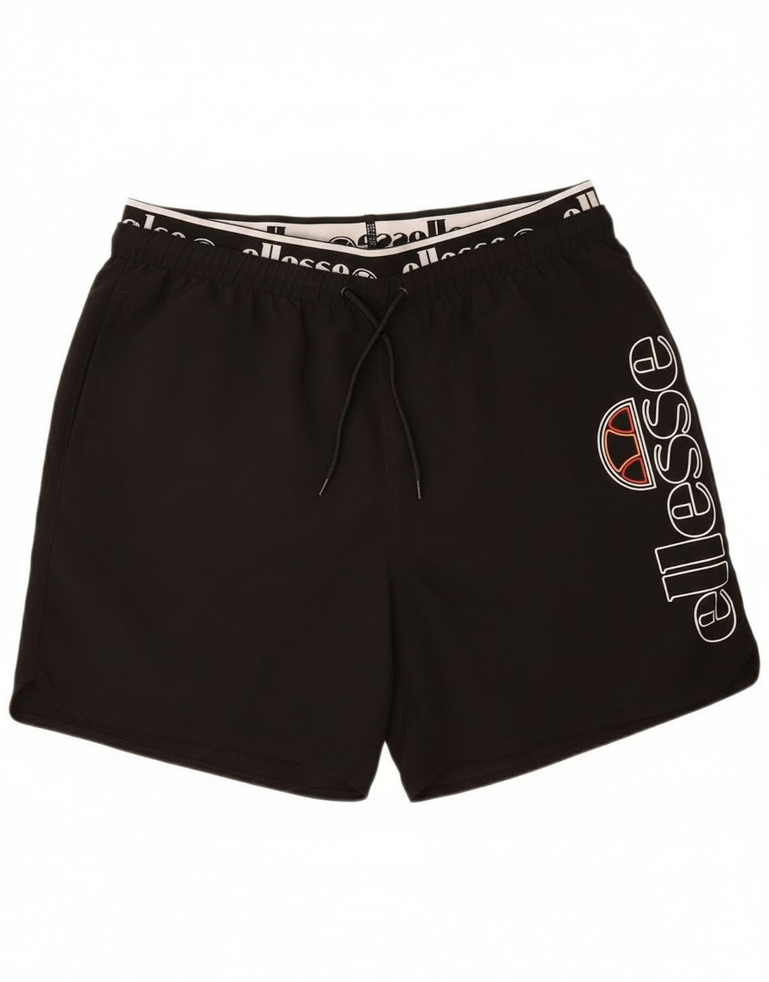Ellesse Mens Graphic Bañador Shorts Grande Poliéster Negro