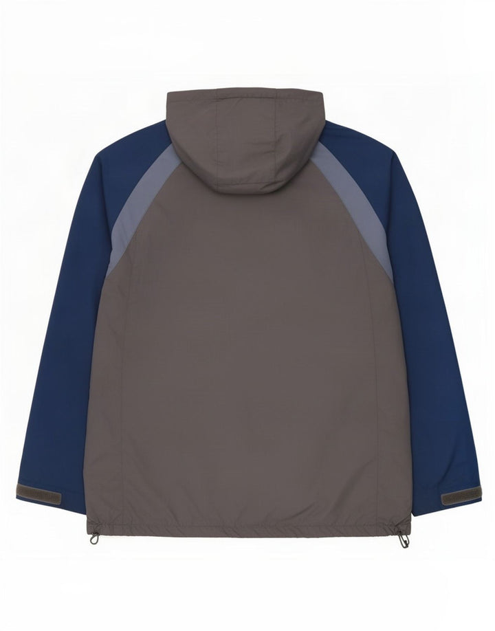 Chubasquero con capucha para hombre Fat Face ES 42 XL Gris Colorblock Poliéster