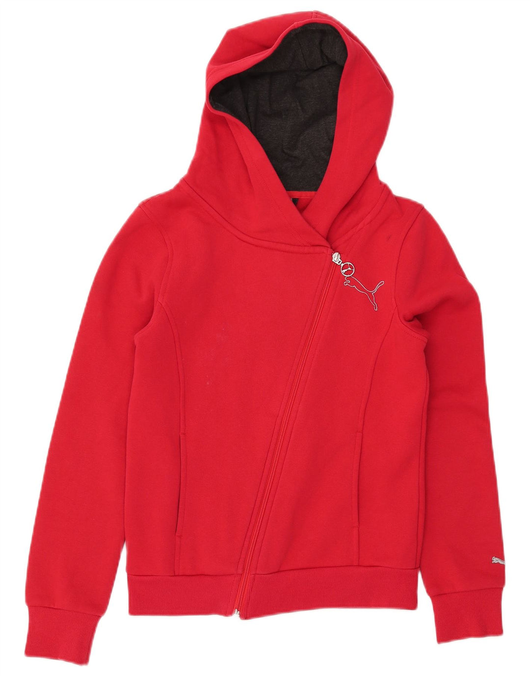 PUMA Sudadera con capucha y cremallera para mujer UK 10 Small Red