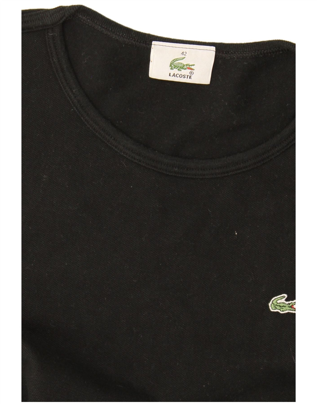 Camiseta Lacoste Mujer Top Talla 42 Grande Negro
