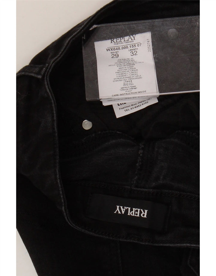REPLAY Vaqueros ajustados Vicky para mujer W29 L32 Algodón negro