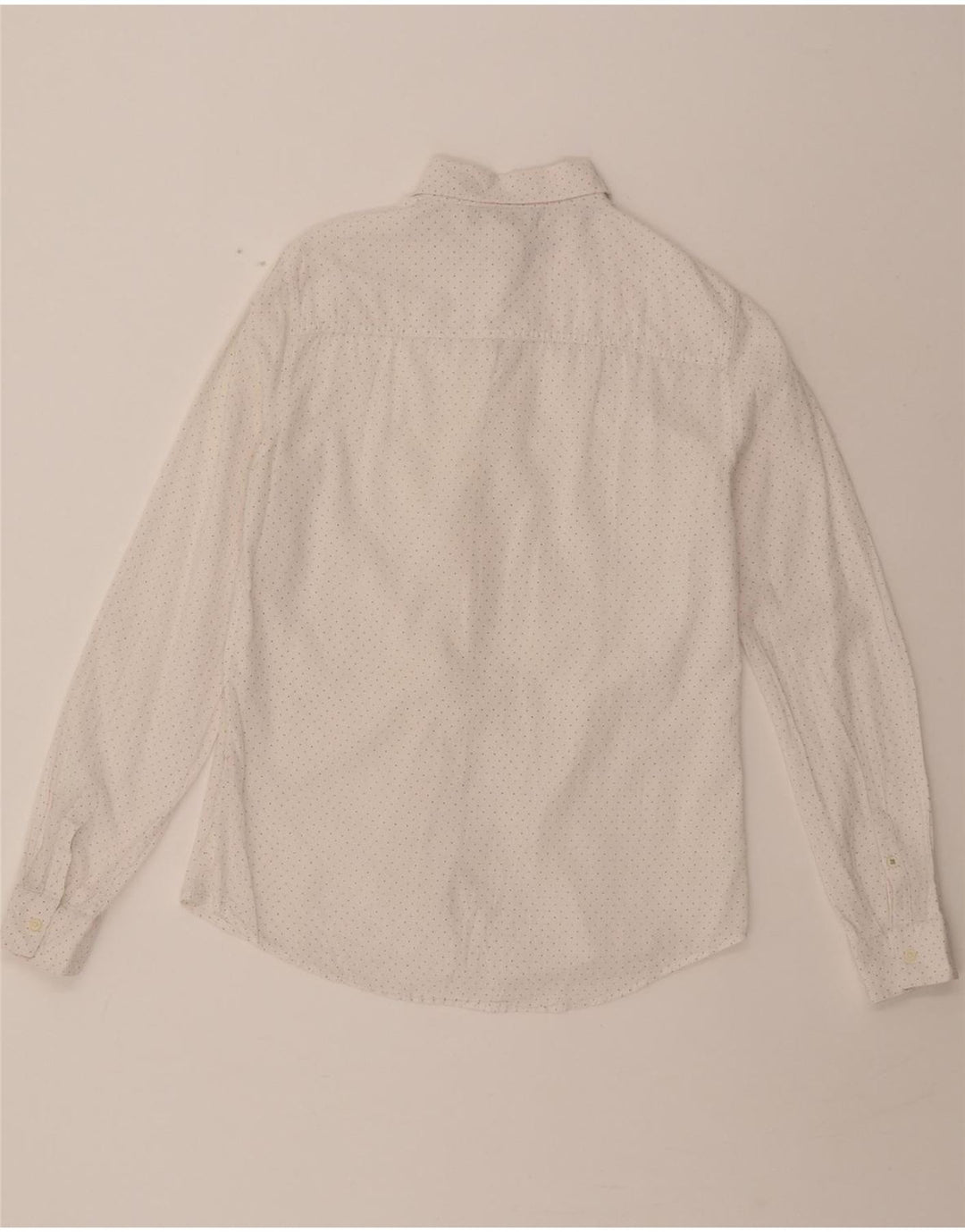 MASSIMO DUTTI Womens Shirt EU 34 2XS White Spotted Cotton Vintage Massimo Dutti and Second-Hand Massimo Dutti from Messina Hembry 