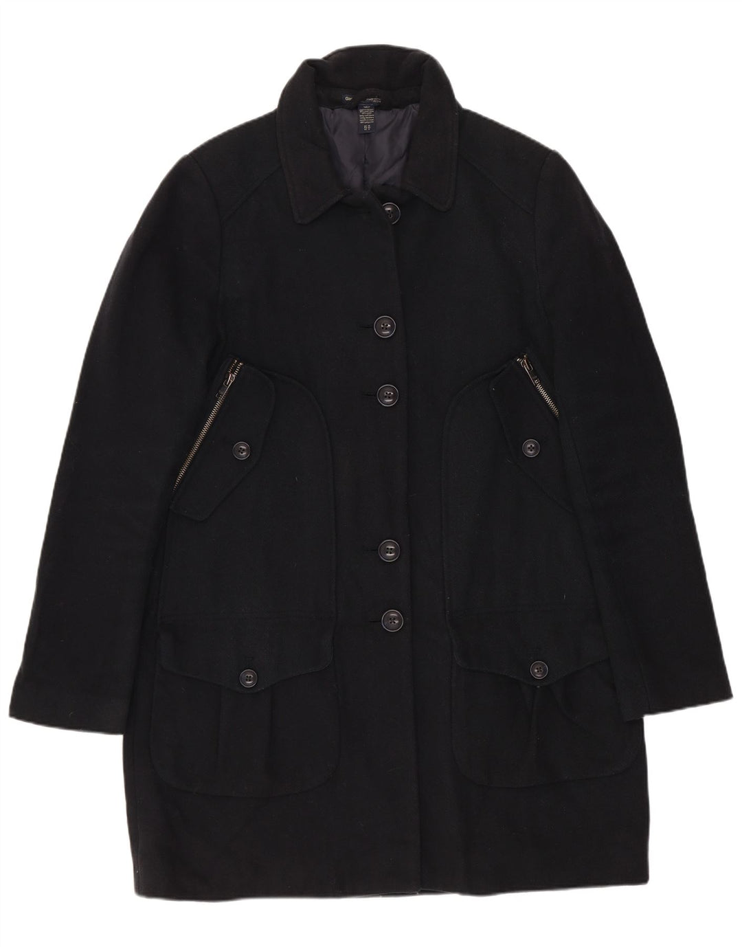 Abrigo Gap para mujer UK 10 Small Lana azul marino