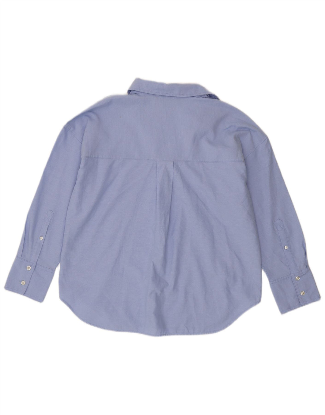 Zara Mujer Camisa Extragrande UK 6 XS Algodón Azul