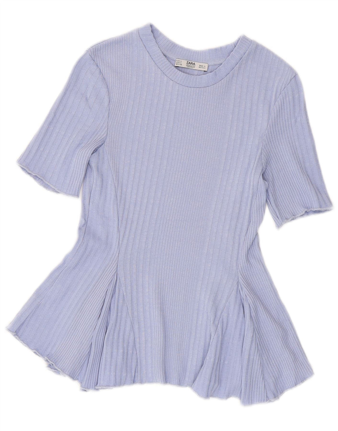 ZARA Mujer Crop Top UK 8 Pequeño Púrpura