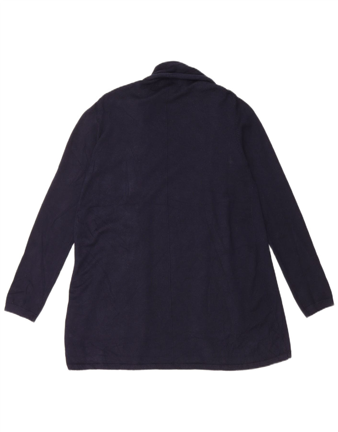 Zara Mujer Cárdigan Abierto Suéter UK 44 Grande Azul Marino