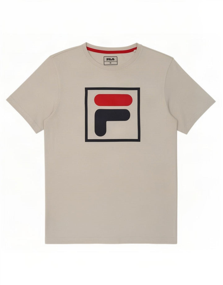Fila Camiseta gráfica para hombre Top Medium White Cotton