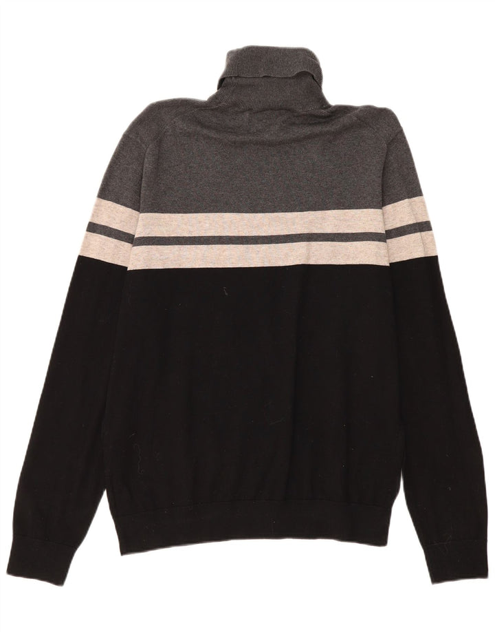 Marks & Spencer Jersey con cuello vuelto para hombre, talla grande, color negro