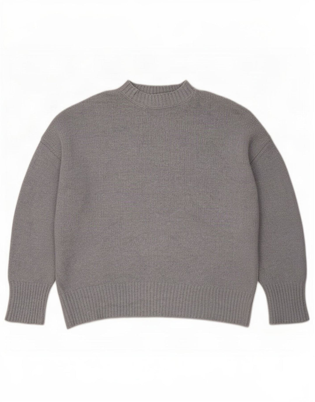 Zara Mujer Jersey De Cuello Redondo De Gran Tamaño UK 10 Small Poliéster Azul