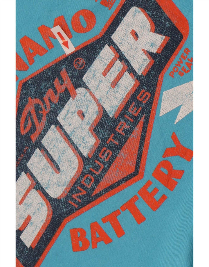 Superdry Hombre Regular Graphic Camiseta Top XL Algodón Azul