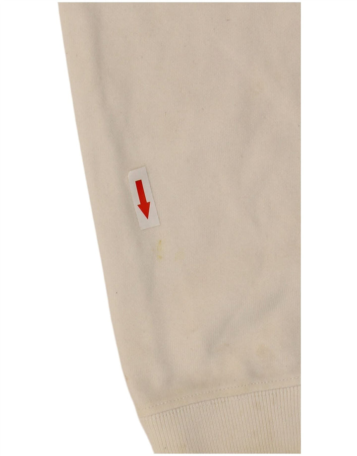 Champion Sudadera con cuello y cremallera para mujer UK 14 Medium White Cotton