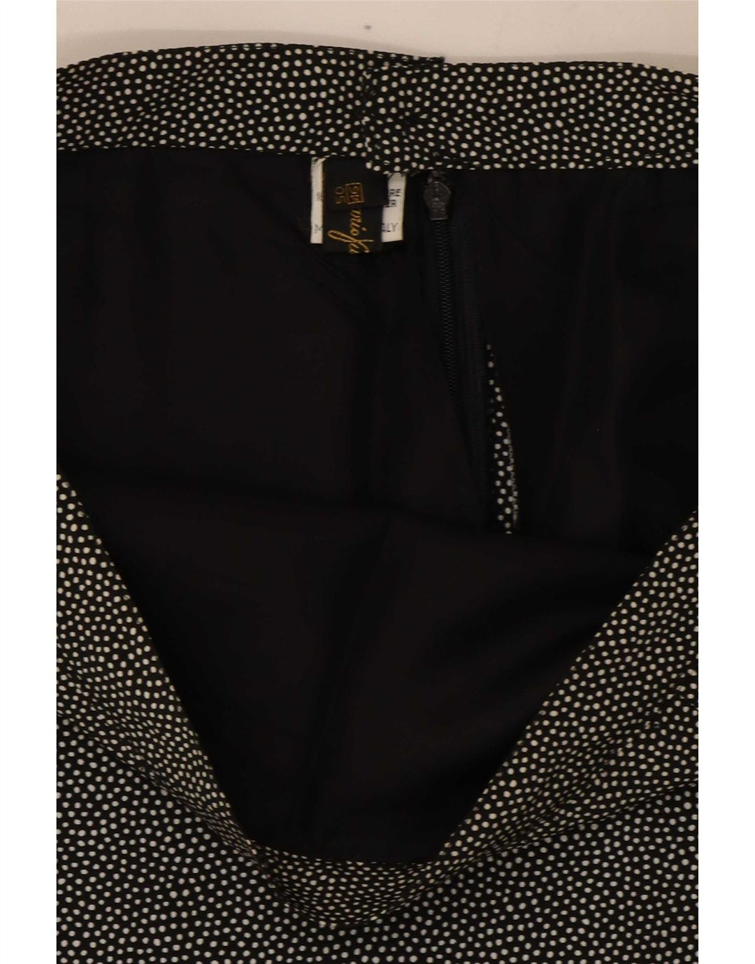 Mario Pucci Cecconi Conjunto de falda de 2 piezas para mujer IT 46 Large W30 Black Spotted