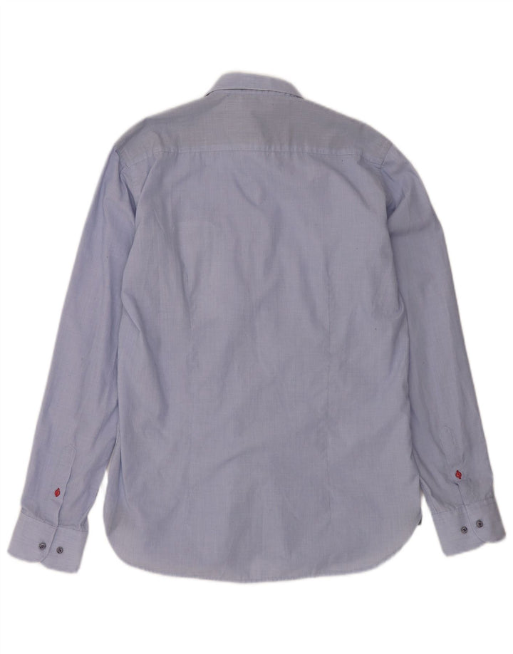 Alessandra Lamura Camisa Hombre Grande Poliéster Azul