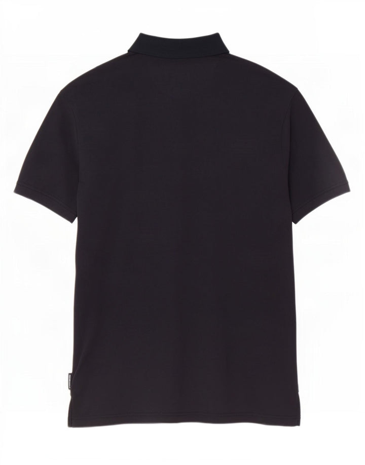 Armani Exchange Polo para hombre de algodón geométrico azul marino medio