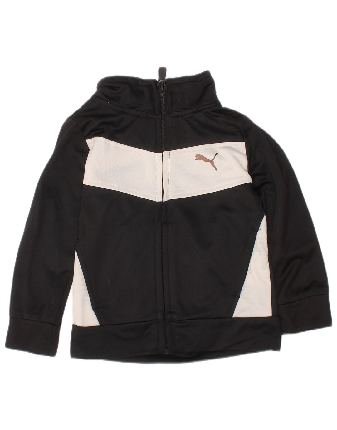 Puma Chaqueta de chándal para bebé niño 9-12 meses Negro Colorblock Poliéster