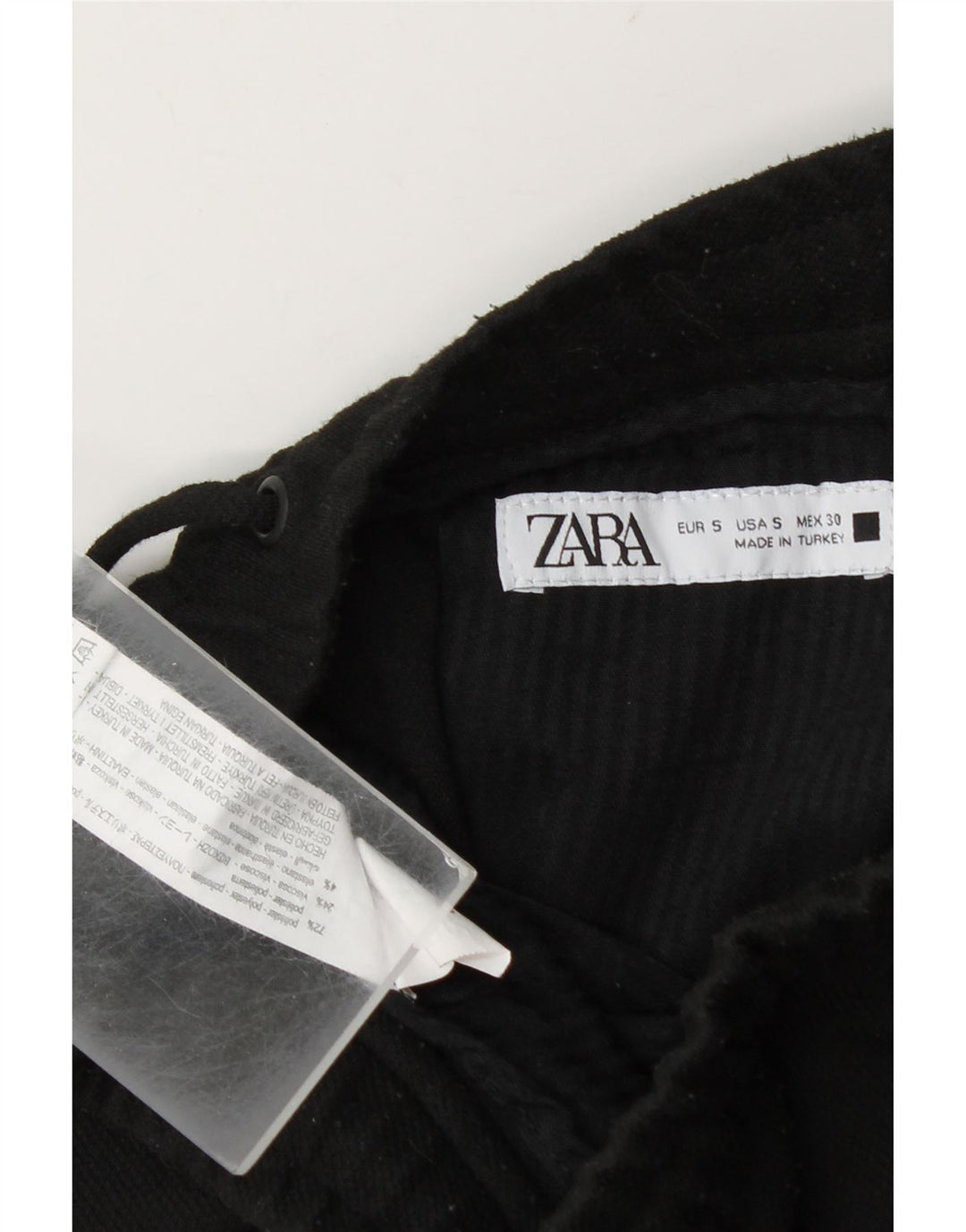 Zara Hombre Sport Shorts Small Negro Poliéster
