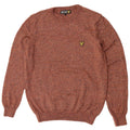 Lyle & Scott Jersey de cuello redondo para hombre de lana moteada marrón grande