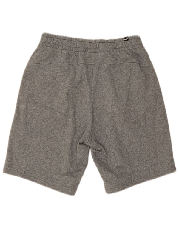 Pantalones cortos deportivos Puma para hombre de algodón gris medio