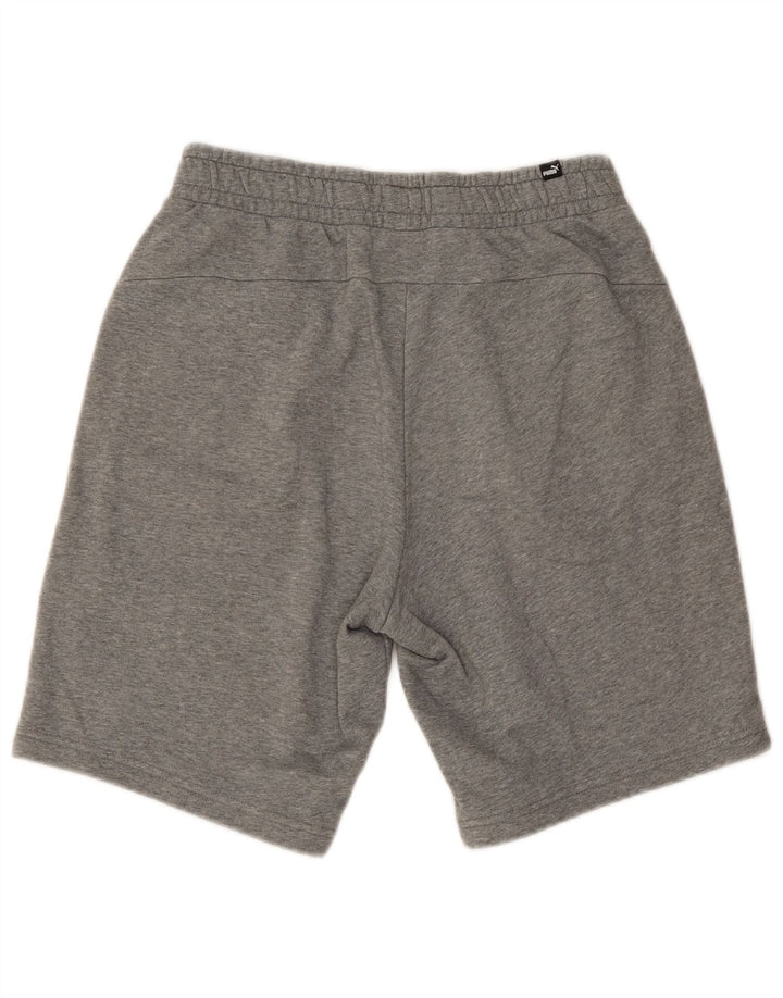 Pantalones cortos deportivos Puma para hombre de algodón gris medio
