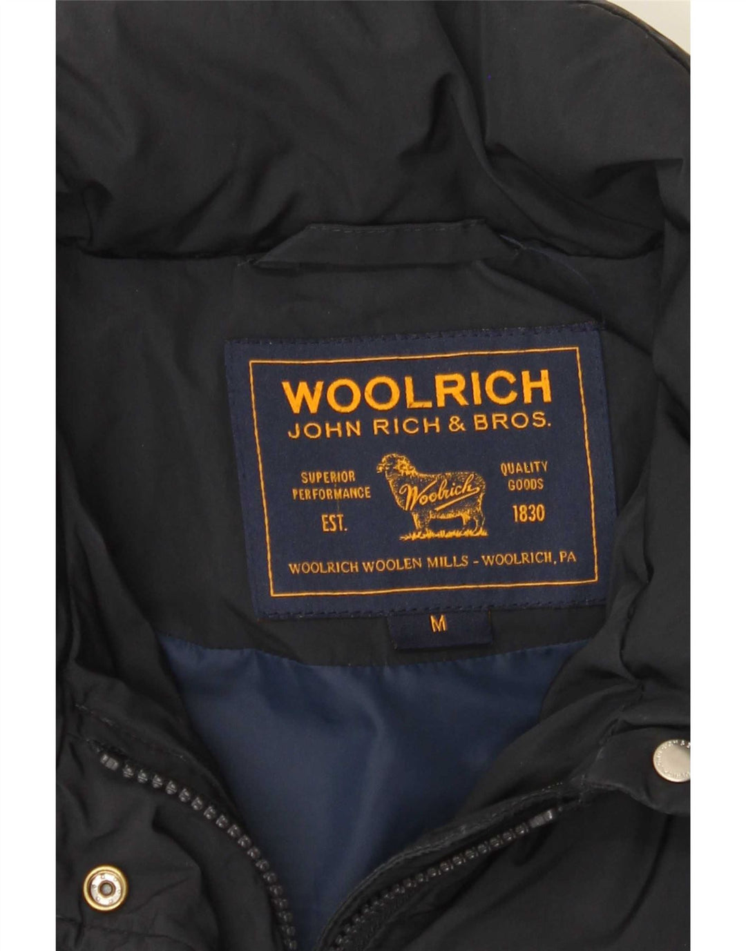 Woolrich Chaqueta Acolchada Para Mujer UK 12 Medium Azul Marino
