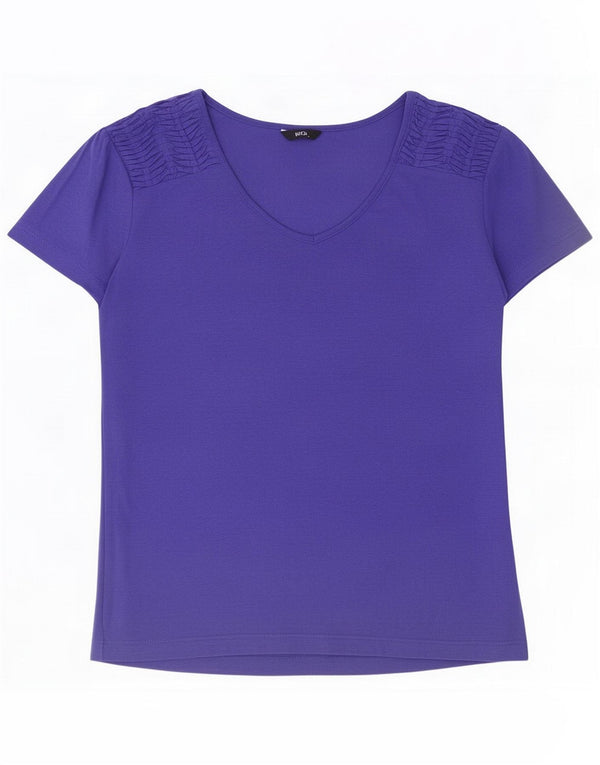 M&Co Camiseta para mujer Top UK 44 Grande Azul Algodón