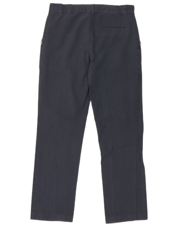 Marks & Spencer Pantalones chinos rectos para niños 12-13 años W28 L26 Azul marino