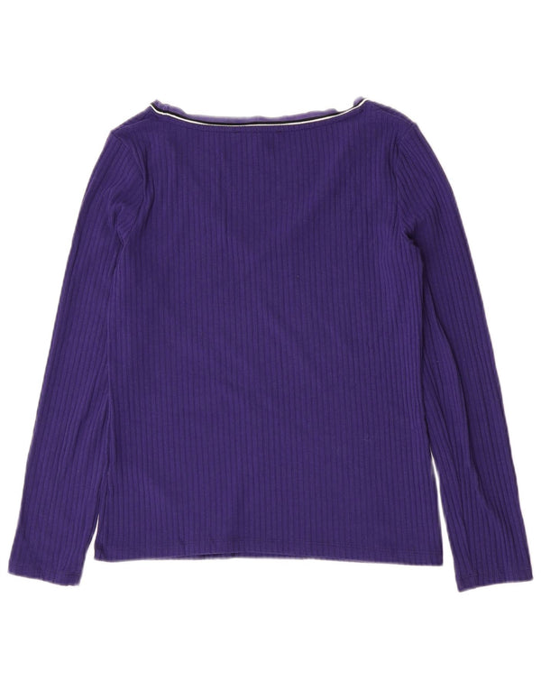 Marks & Spencer Top para mujer de manga larga UK 10 Small Púrpura Poliéster