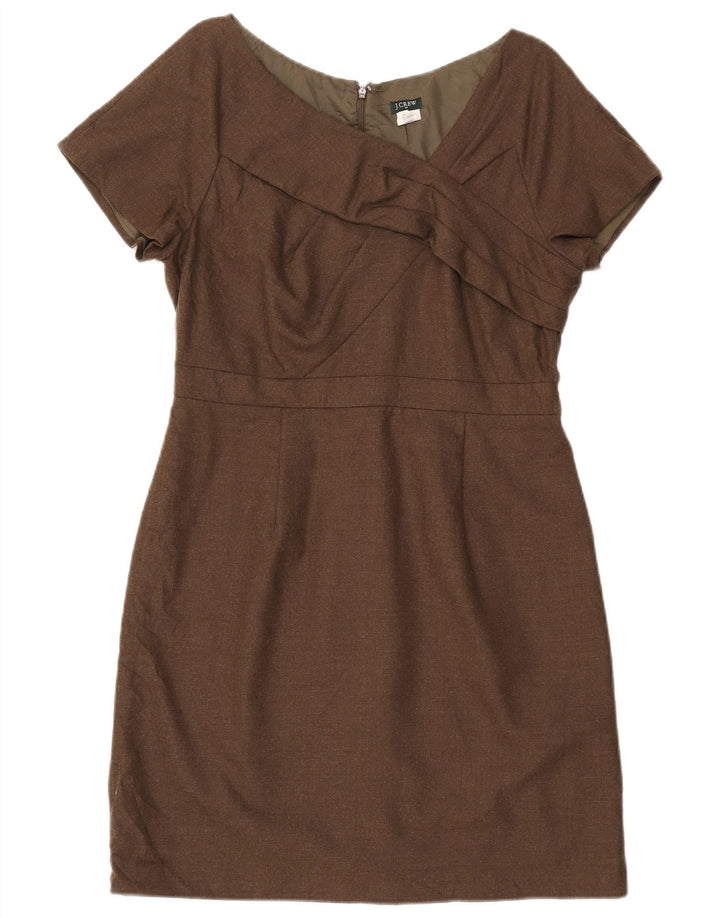 J. CREW Vestido tubo para mujer US 12 Grande Lana marrón
