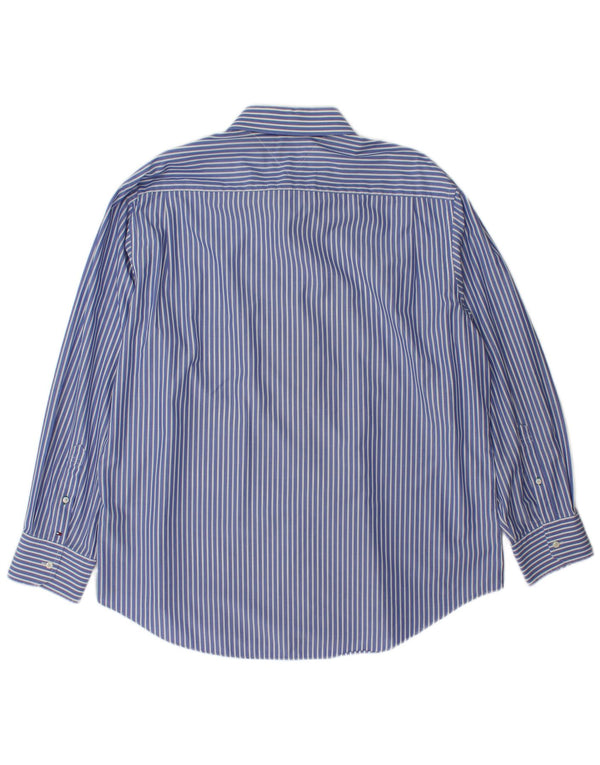 Camisa Tommy Hilfiger para hombre talla 34/3518 2XL algodón a rayas azules