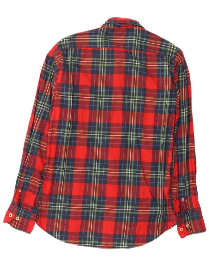 Camisa Massimo Dutti Hombre Casual Fit Cuadros Rojo Mediano